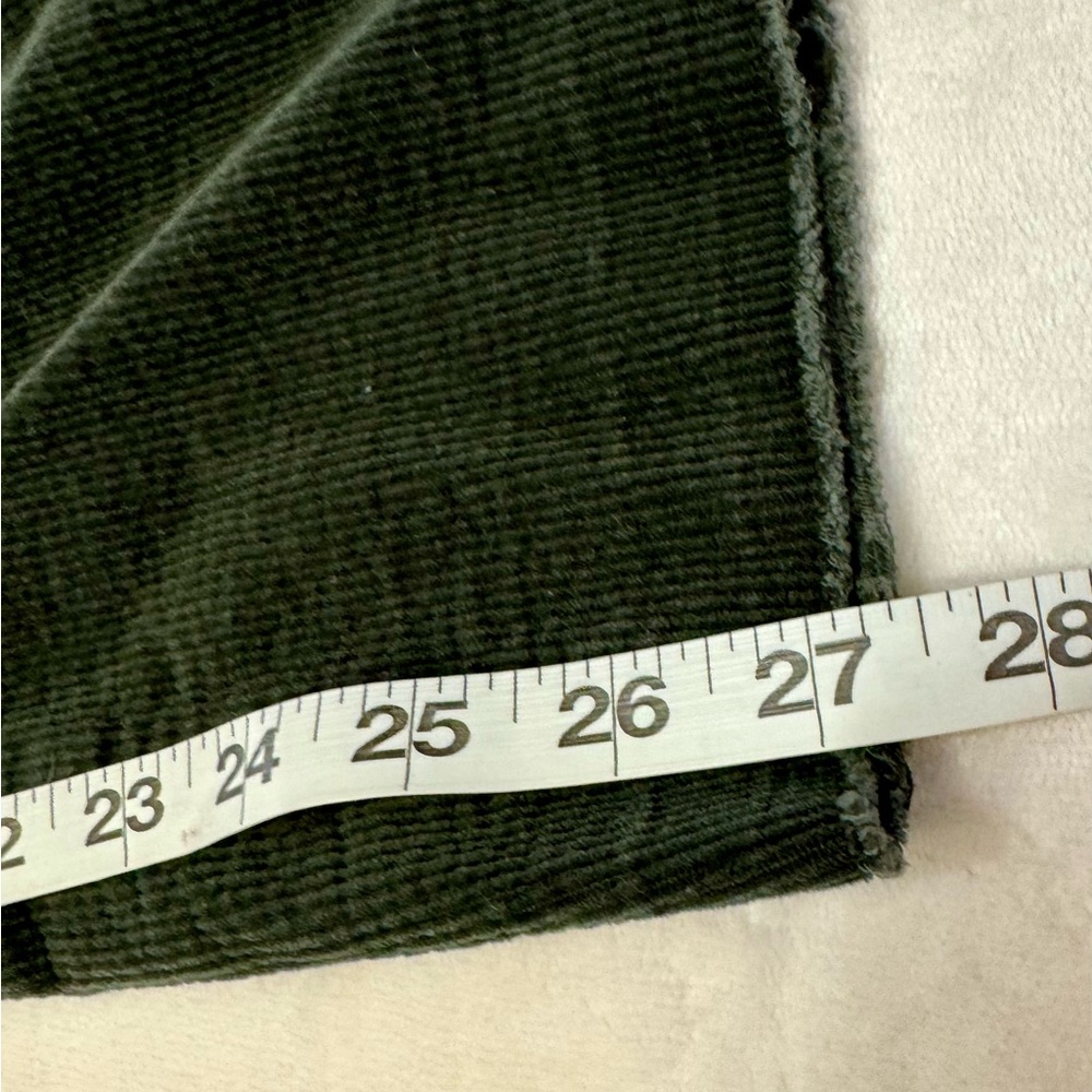 Kut From The Kloth Paola Exposed Ankle Slim Straight Leg Corduroy Pants in Green - Picture 10 of 10